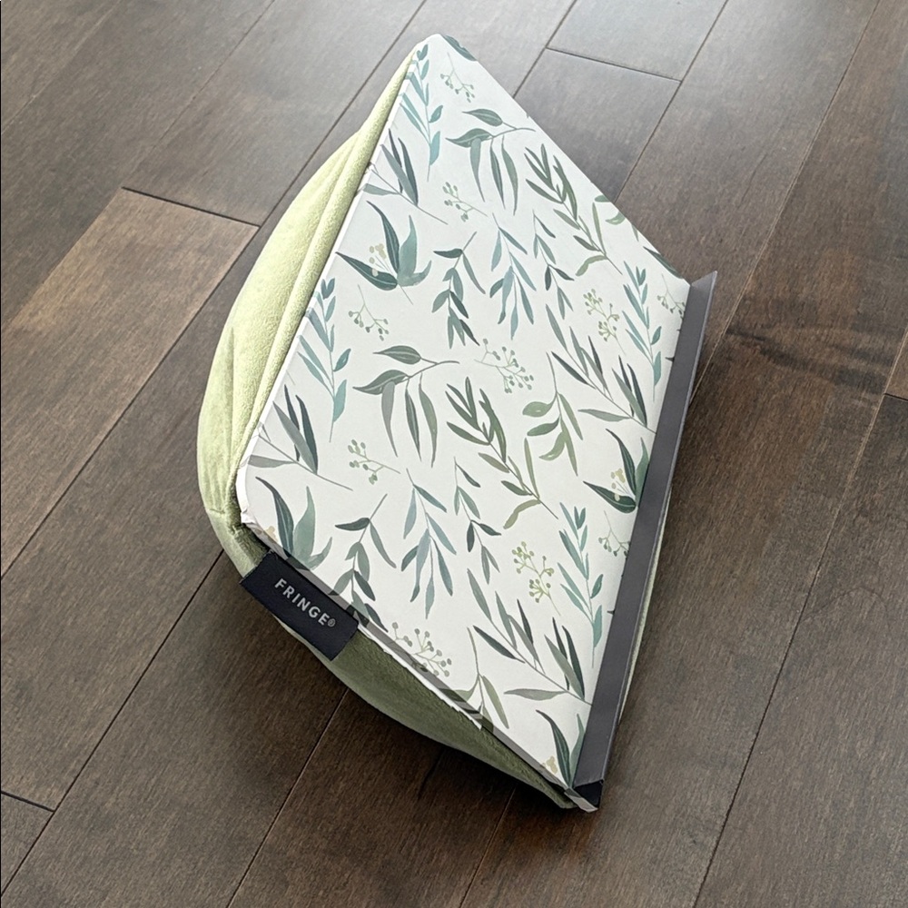 FRINGE STUDIO Lap Desk, Botanical Green Laptop Stand Pillow Beanbag Rest Table